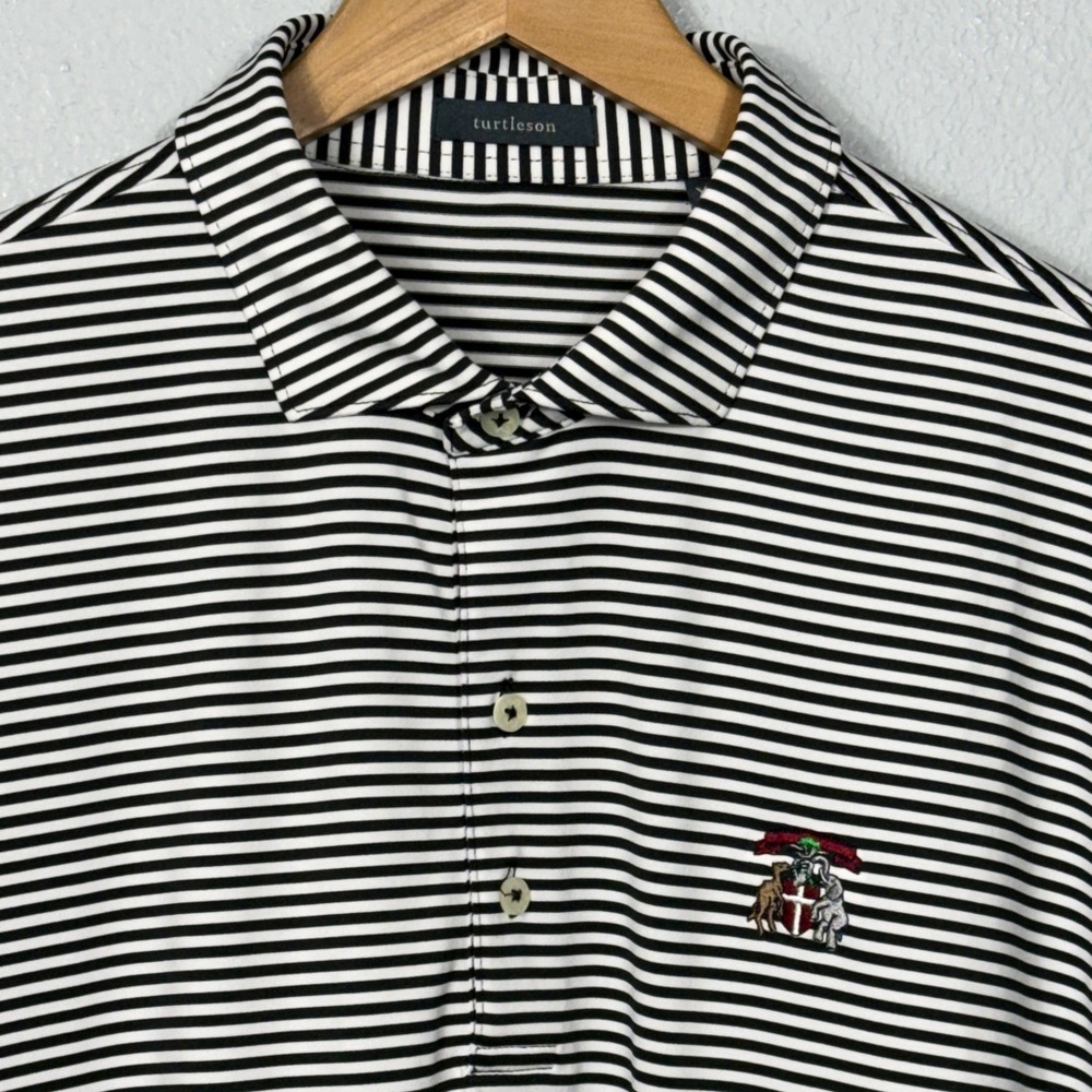 Turtleson Men's Inverness Club Golf Striped Polo Shirt